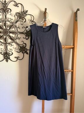 Lilla P Navy Blue Sleeveless A-Line Dress